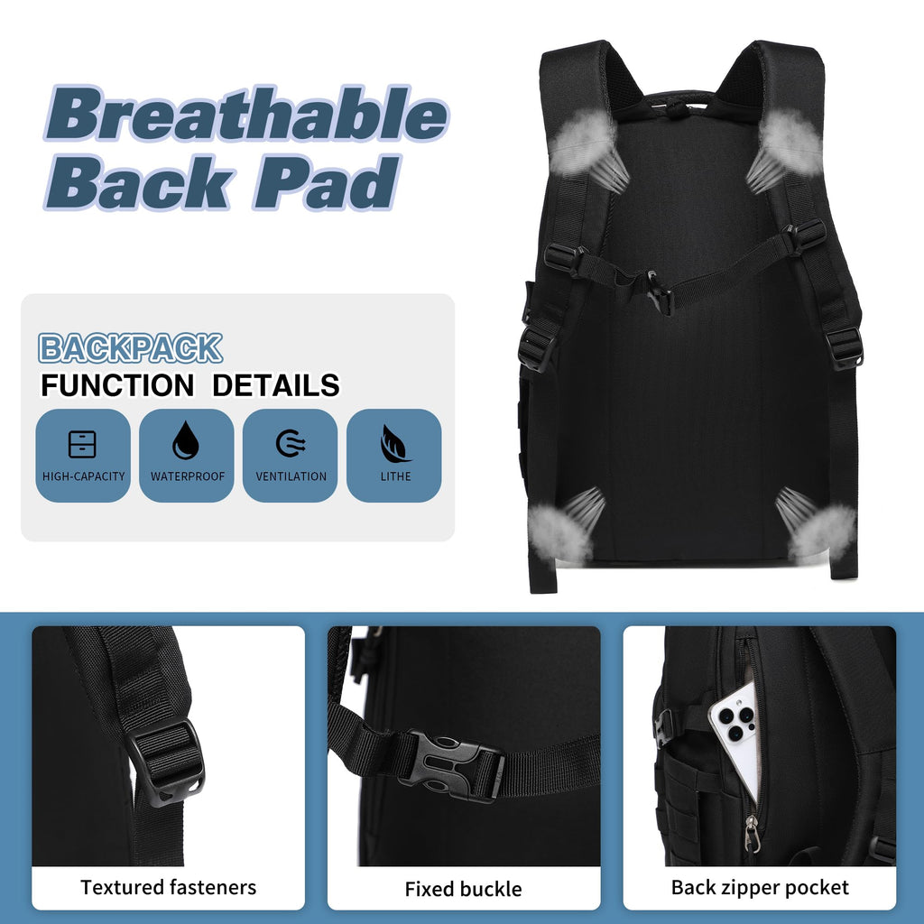 Black Small Tactical Backpack K229