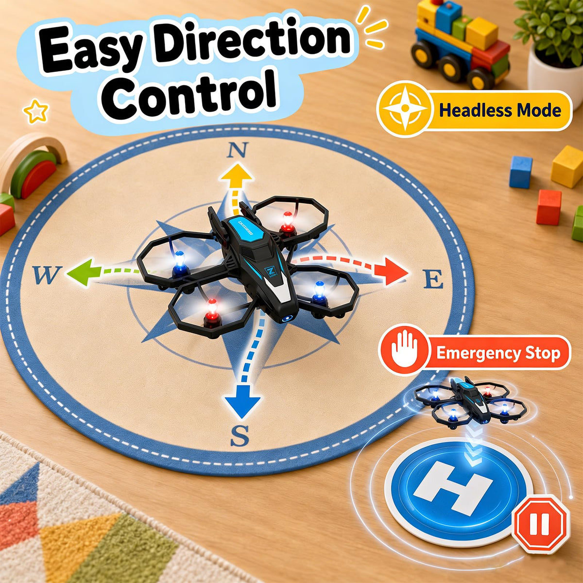 Mini Drones with Camera 1080P HD RC Quadcopter U586513