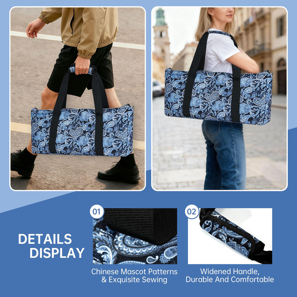 166 Tiles Mahjong Game Set with Blue Carrying Bag E436