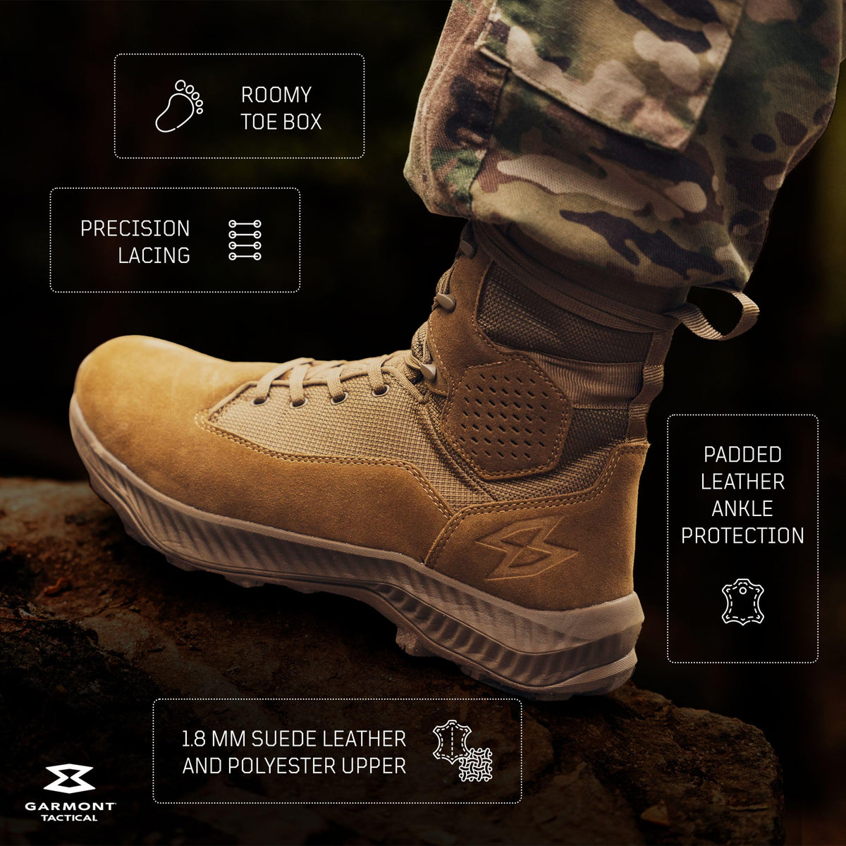 Suede Combat Boots Q4816