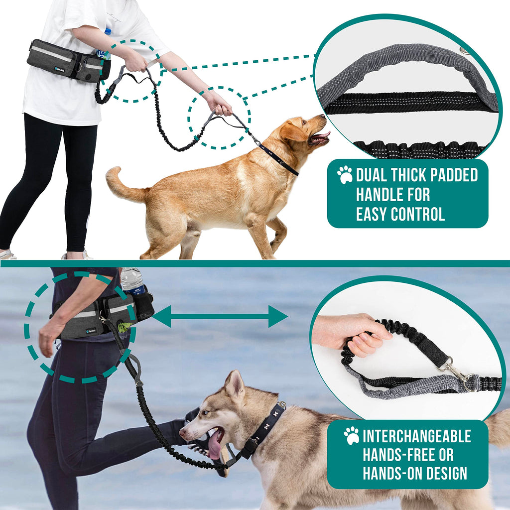 Hands Free Dog Leash with Waist Belt Bag E6713