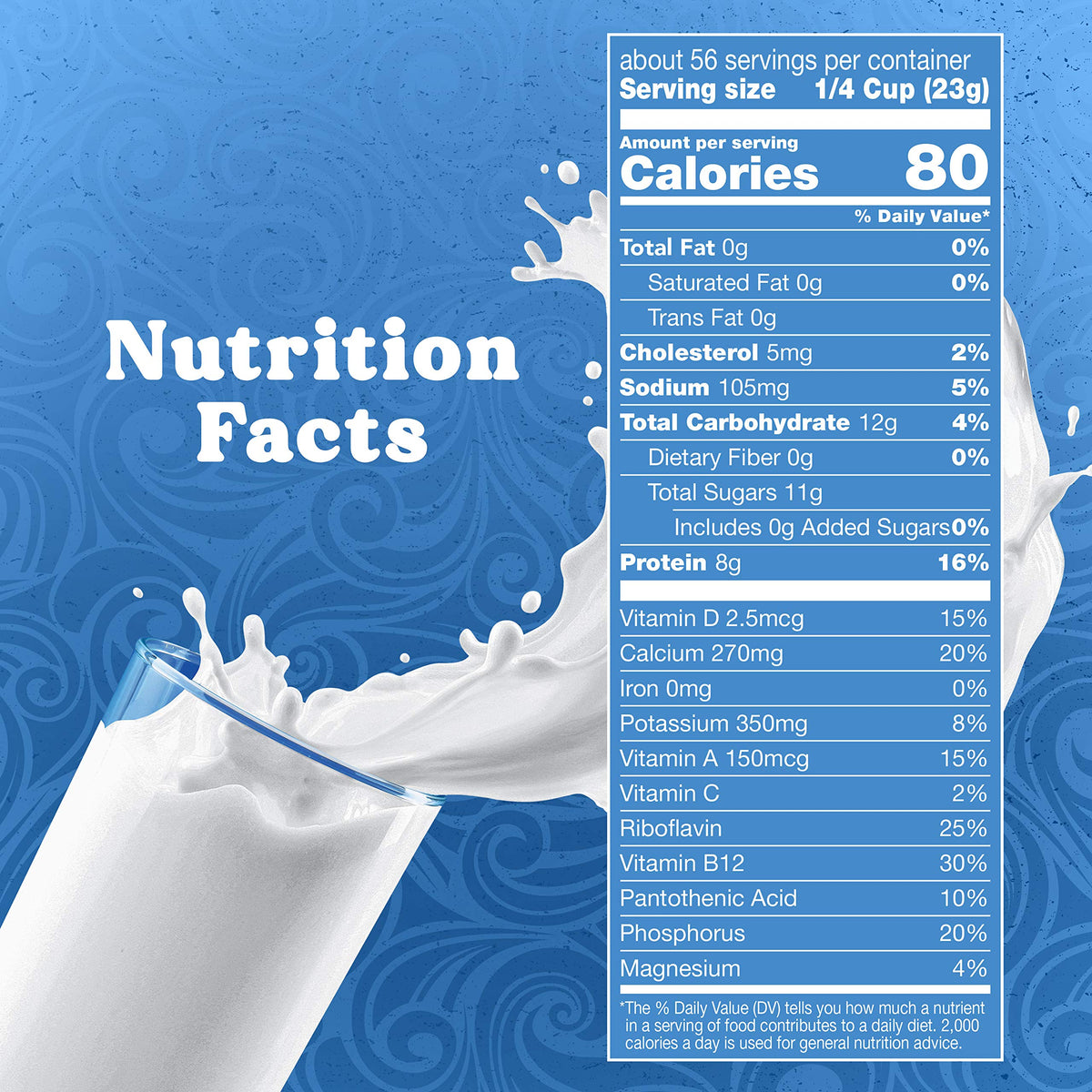 Nonfat Dry Milk with Vitamins A & D 45.43 oz G19462