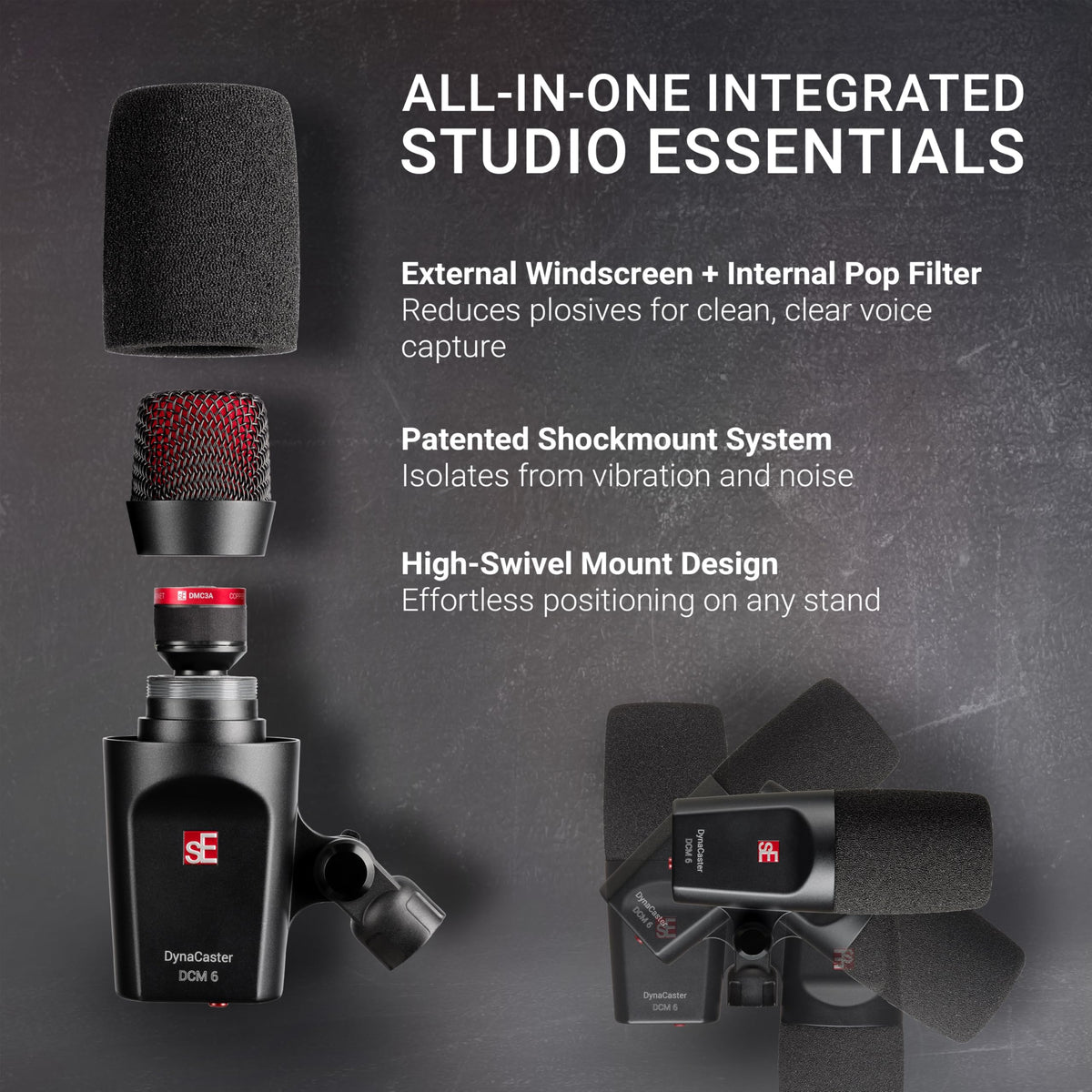 XLR Dynamic Microphone with Shockmount & Pop Filter M66752