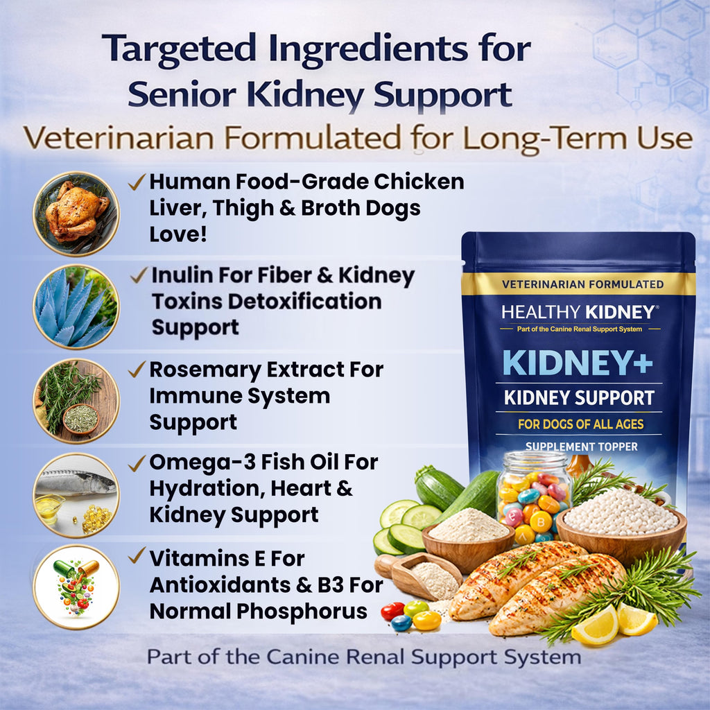 Dog Kidney Support Supplement Food Topper with Omega 3, Prebiotics, Fiber S518630